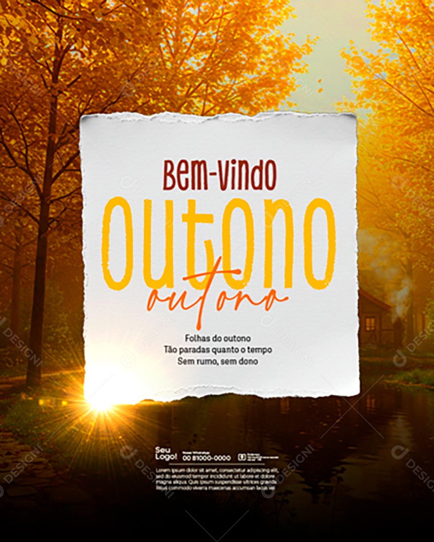 Bem Vindo Outono Social Media PSD Editável