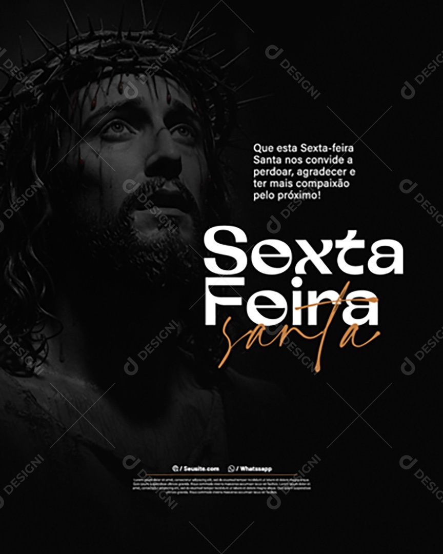 Sexta Feira Santa Social Media PSD Editável