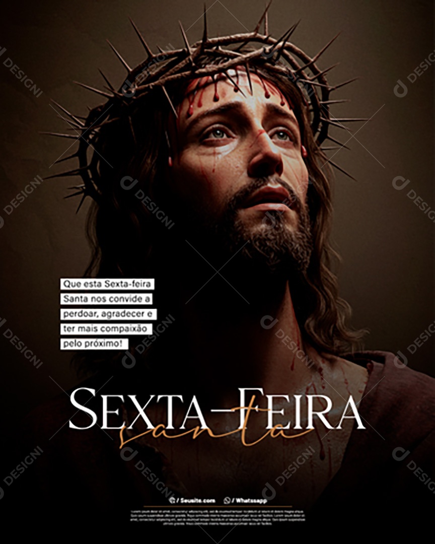 Sexta Feira Santa Social Media PSD Editável