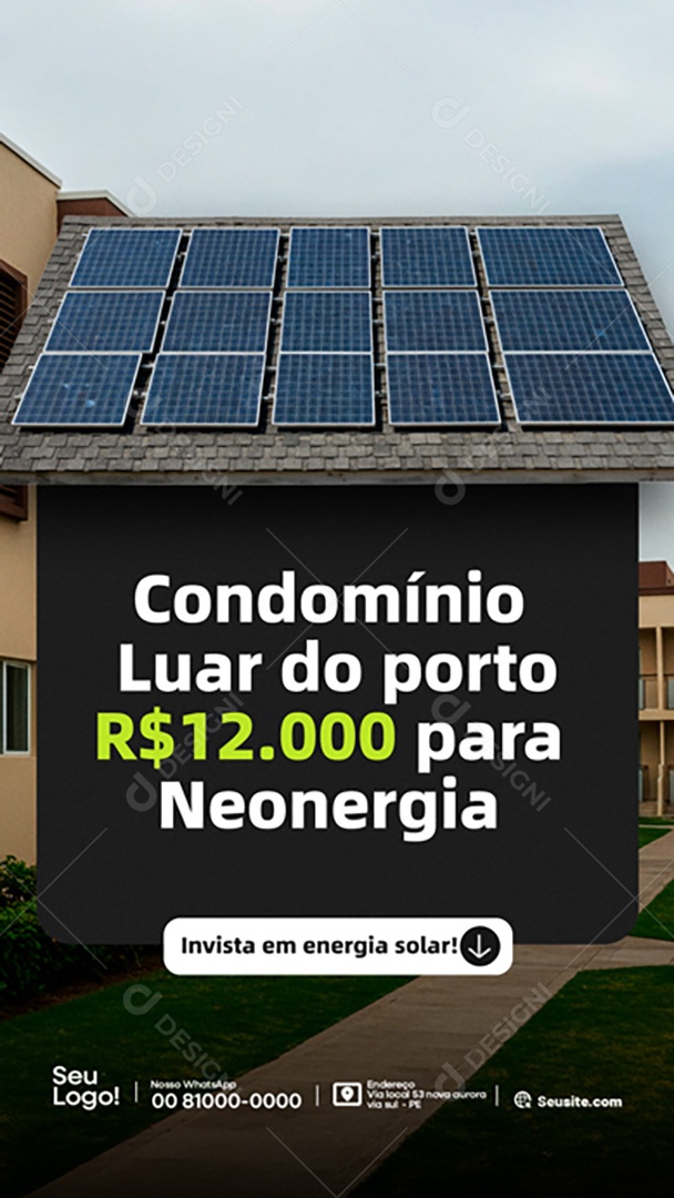 Condomínio Luar Neonergia Social Media PSD Editável