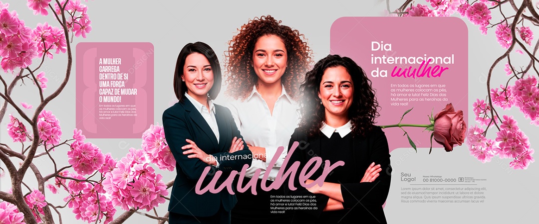 Dia Internacional Das Mulheres 08 de Março Social Media PSD Editável