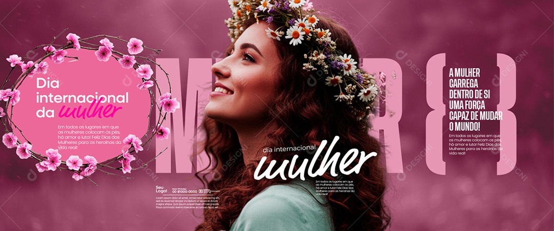 Dia Internacional Das Mulheres 08 de Março Social Media PSD Editável
