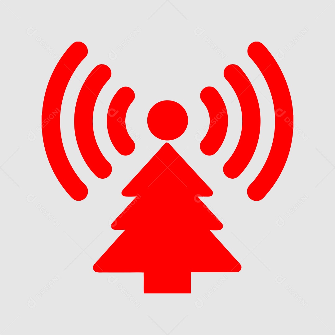 Icone Logo Wi-fi Natal EPS Editável