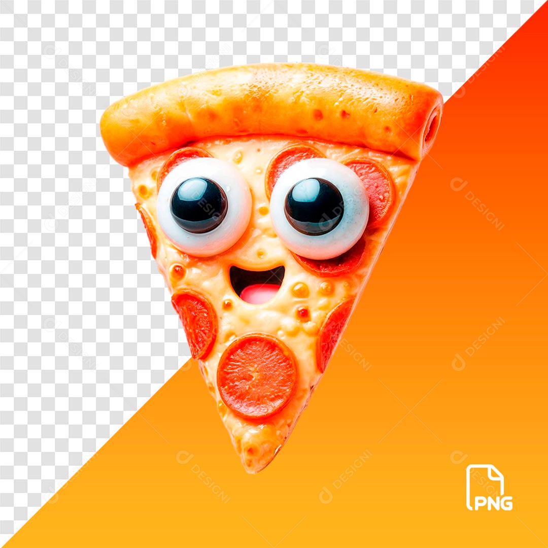 Fatia de Pizza Suspensa Feliz PSD