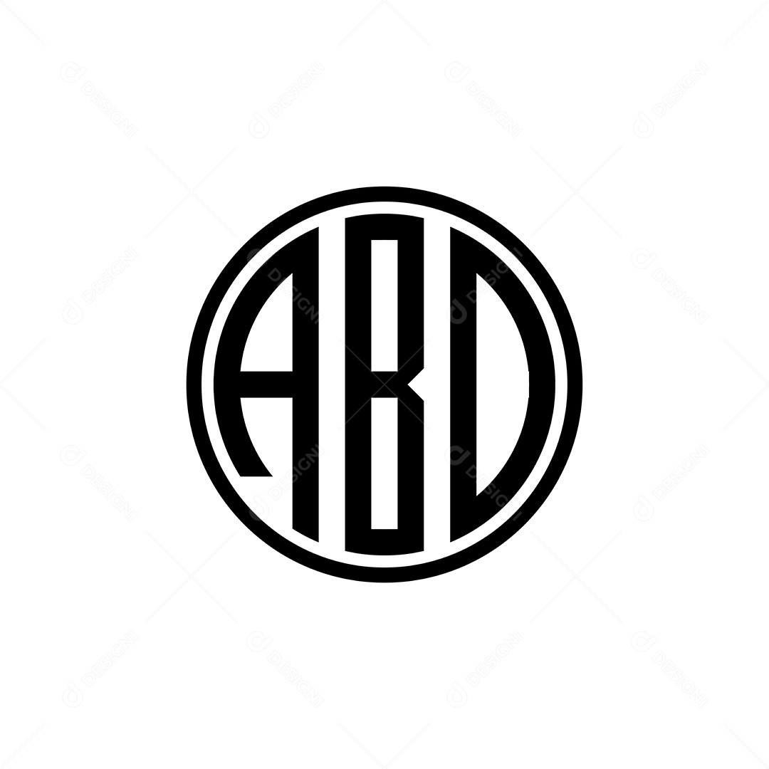 Logotipo da Marca de Letra Abd ilustração Vetor EPS