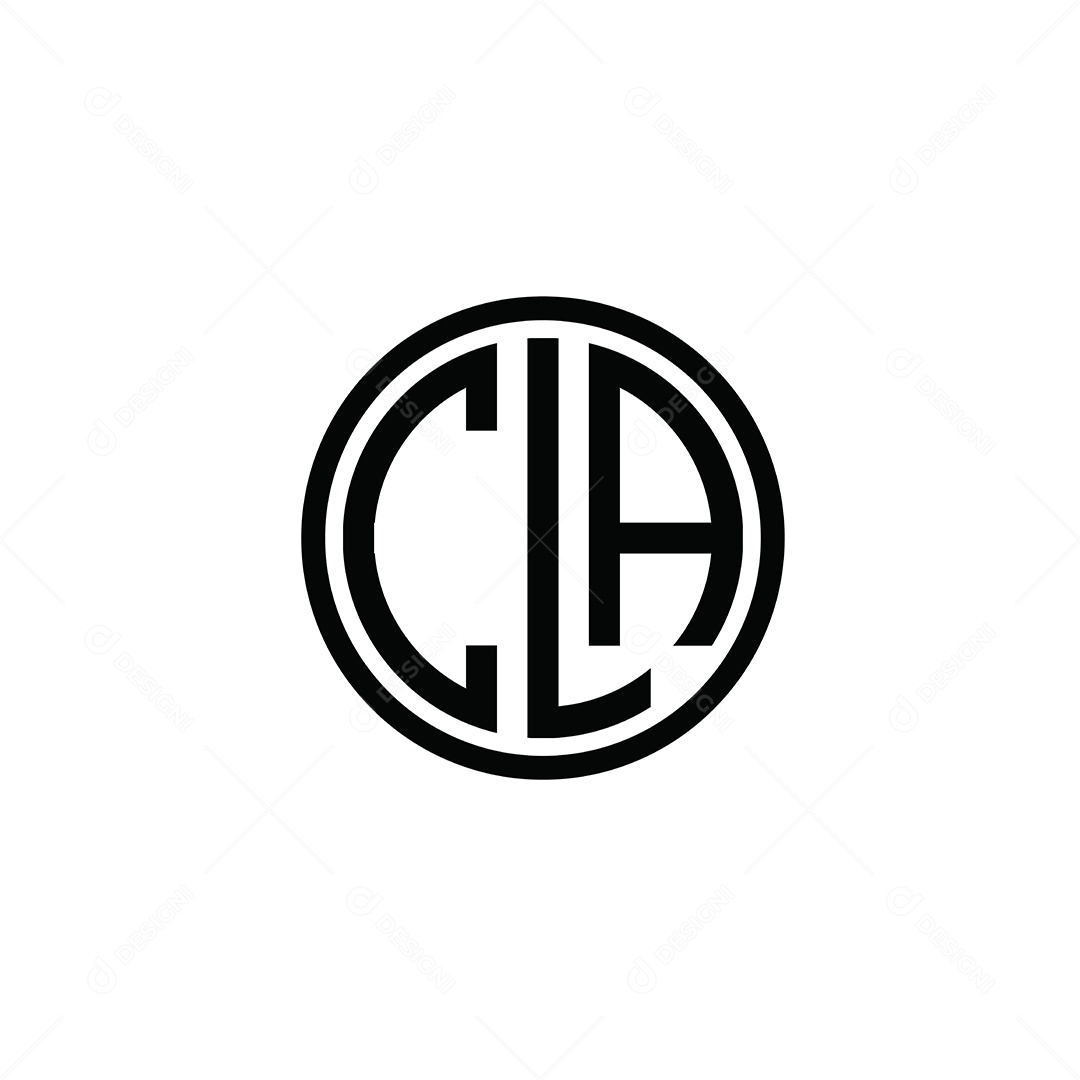 Logotipo de Círculo da Marca de letra Cla ilustração Vetor EPS