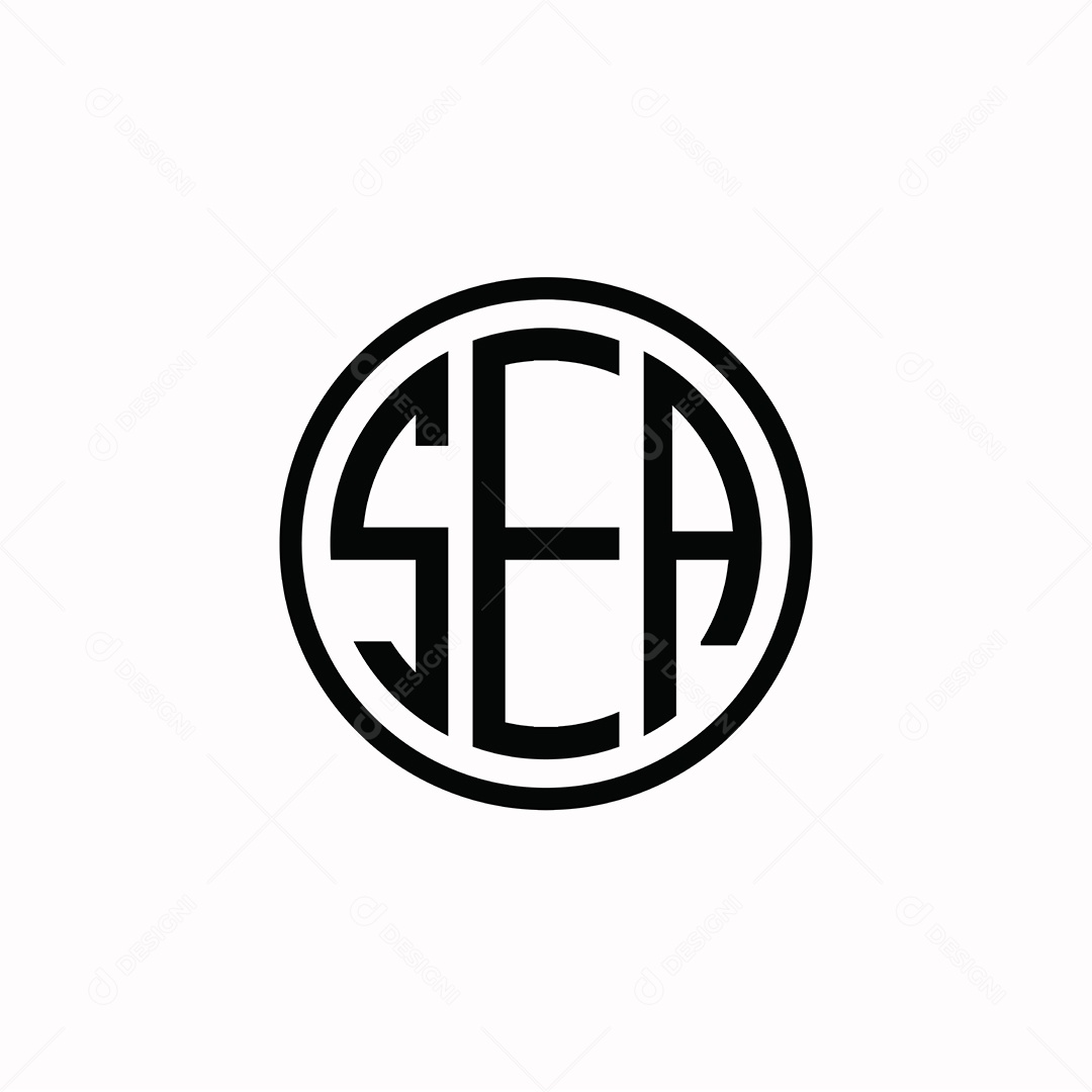 Marca Logotipo Sea ilustração Vetor EPS