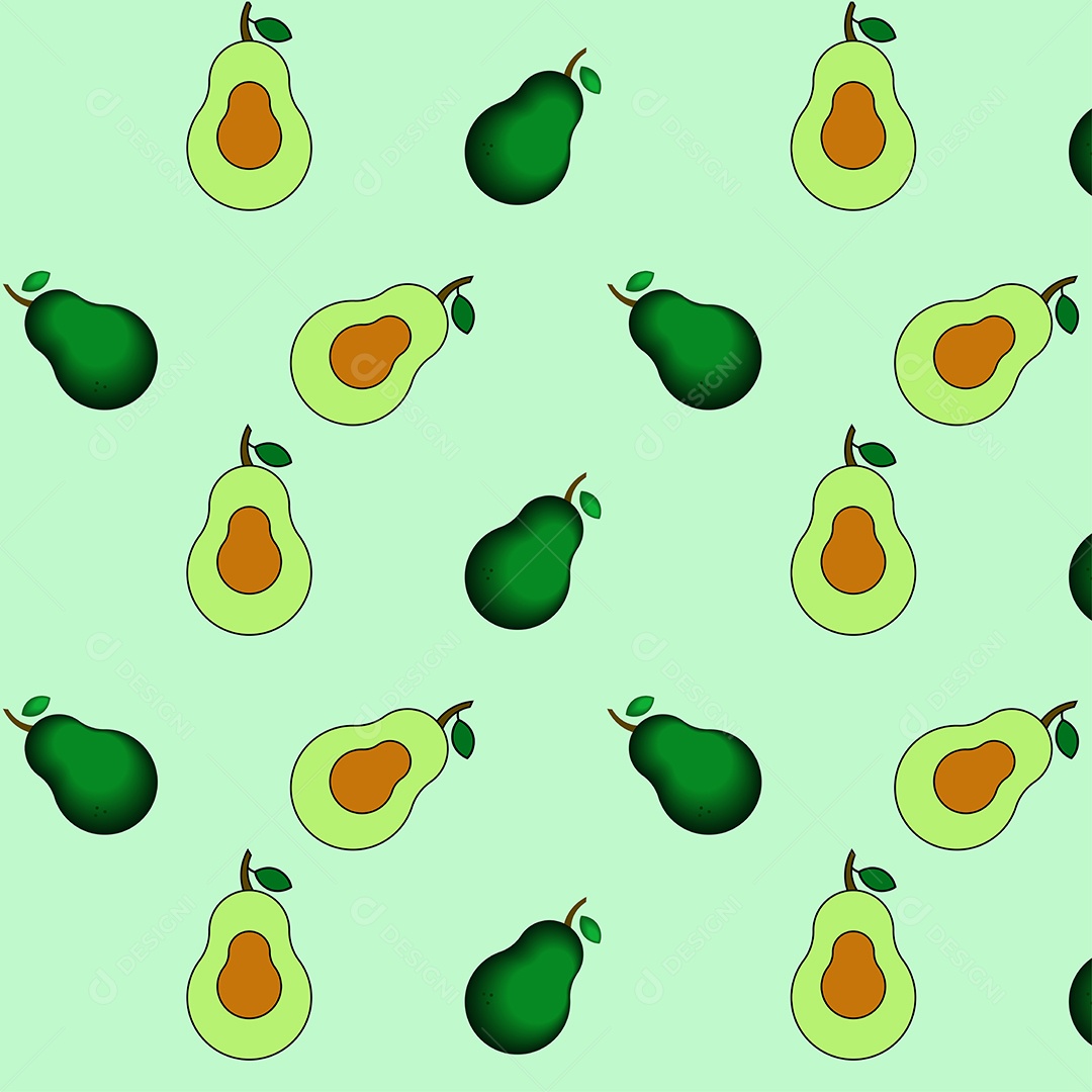 Padrão de Abacate ilustração Vetor EPS