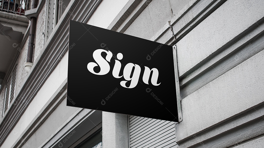 Mockup de Placa de Divulgação PSD Editável