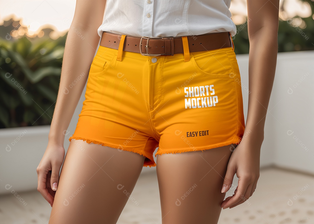 Mockuo de Short Feminino PSD Editável