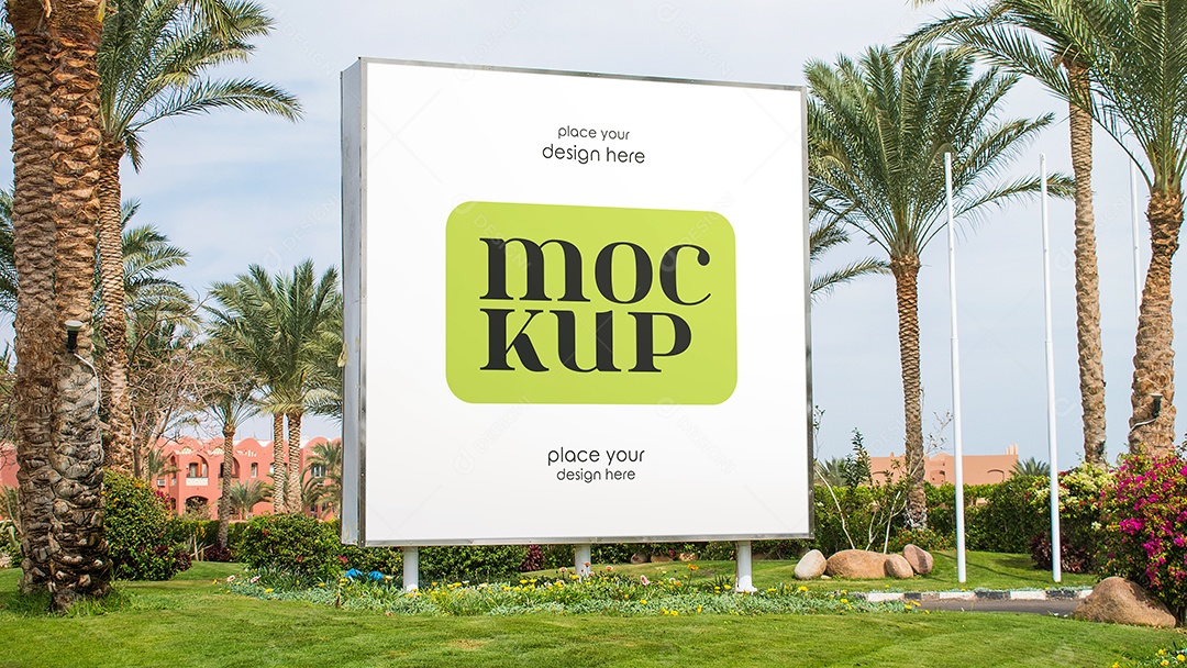 Mockup Placa de Divulgação PSD Eitável