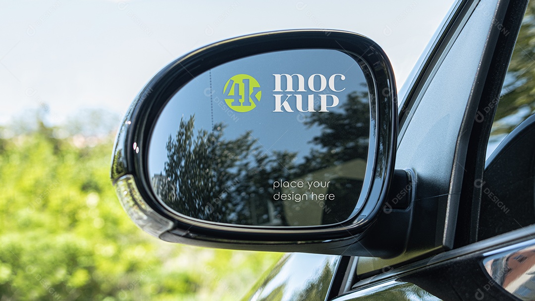 Mockup de Retrovisor de Carro PSD Editável