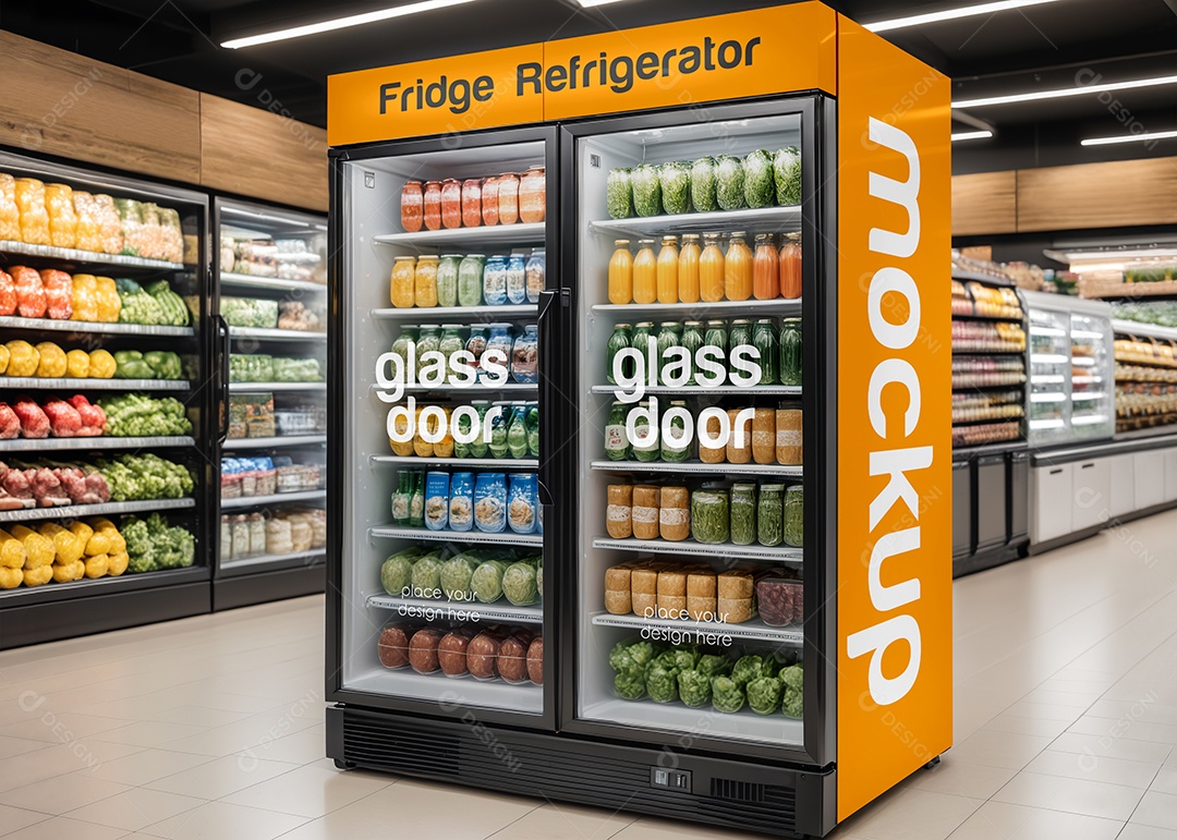 Mockup de Refrigerador PSD Editável