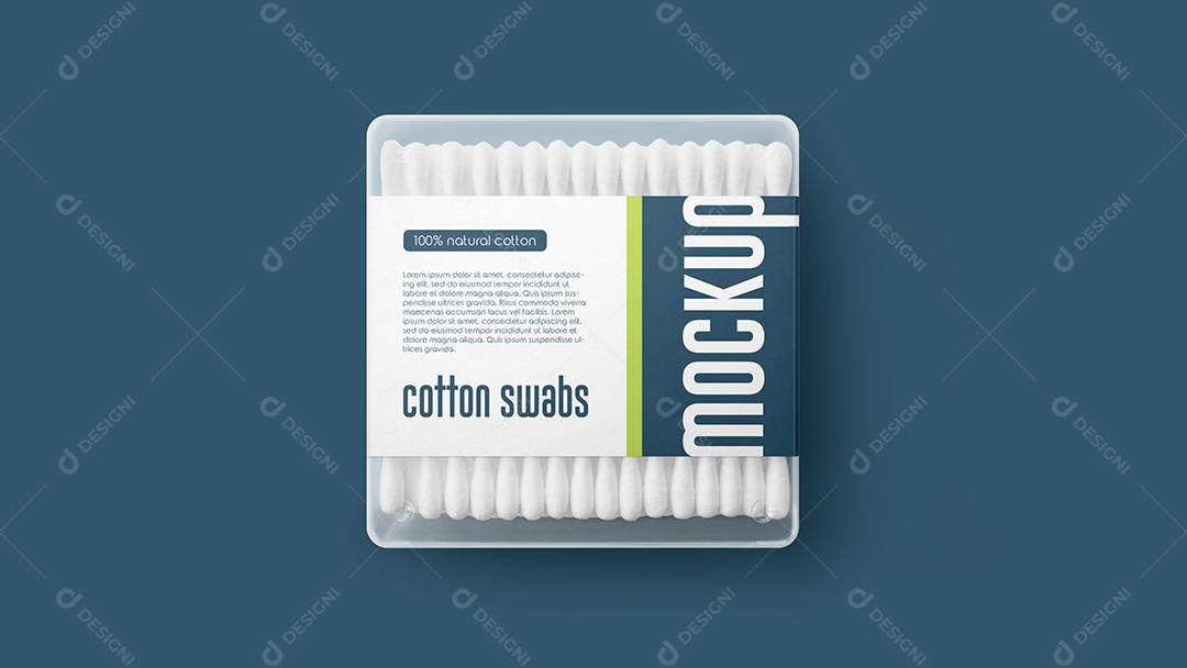 Mockup de Pote de Cotonetes PSD Editável