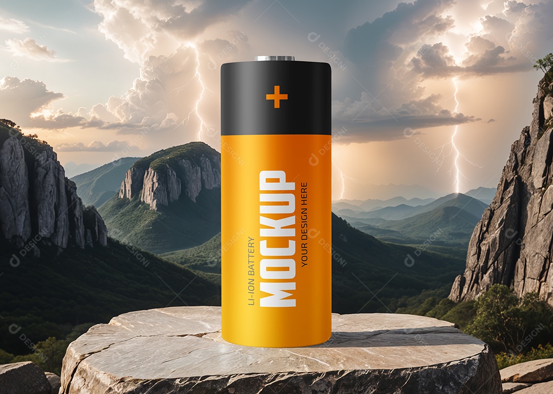 Mckup de Pilha PSD Editável