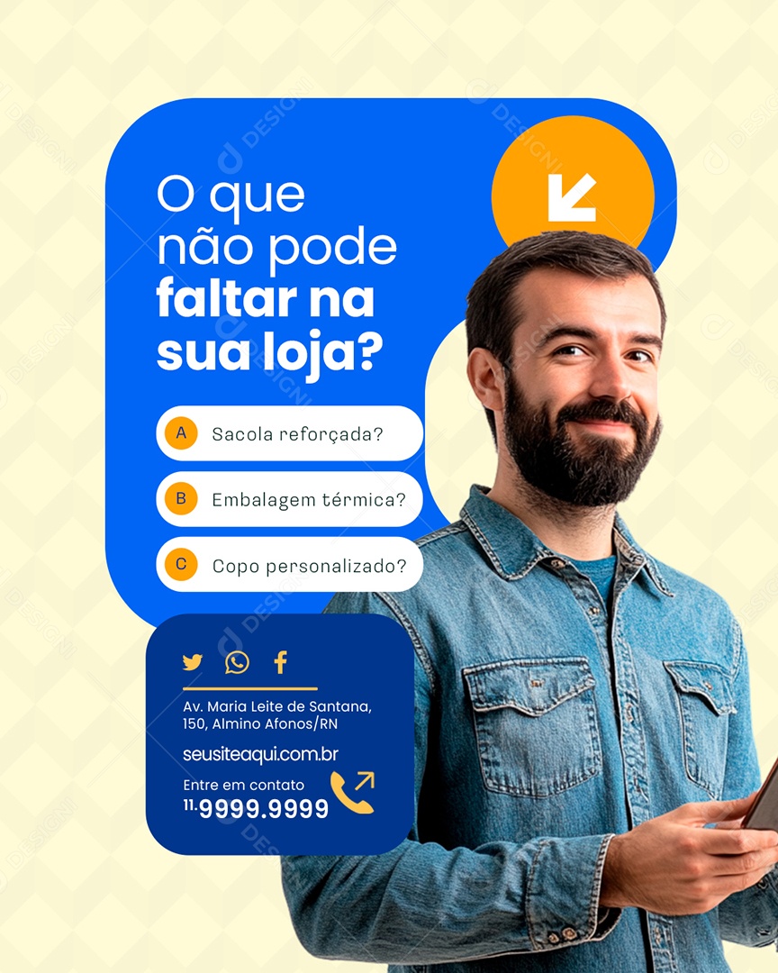 Embalagens O Que Não Pode Faltar na Sua Loja Social Media PSD Editável