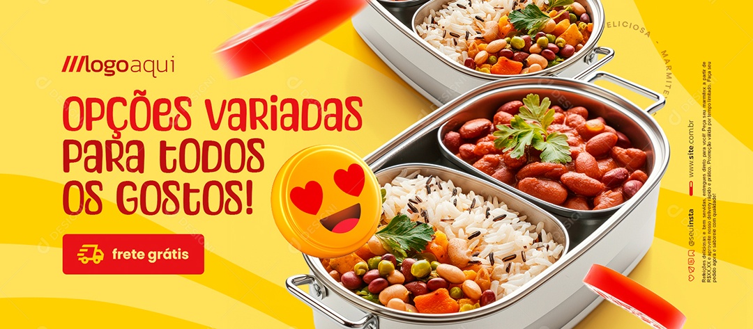 Banner Marmitex Opções Variadas Social Media PSD Editável