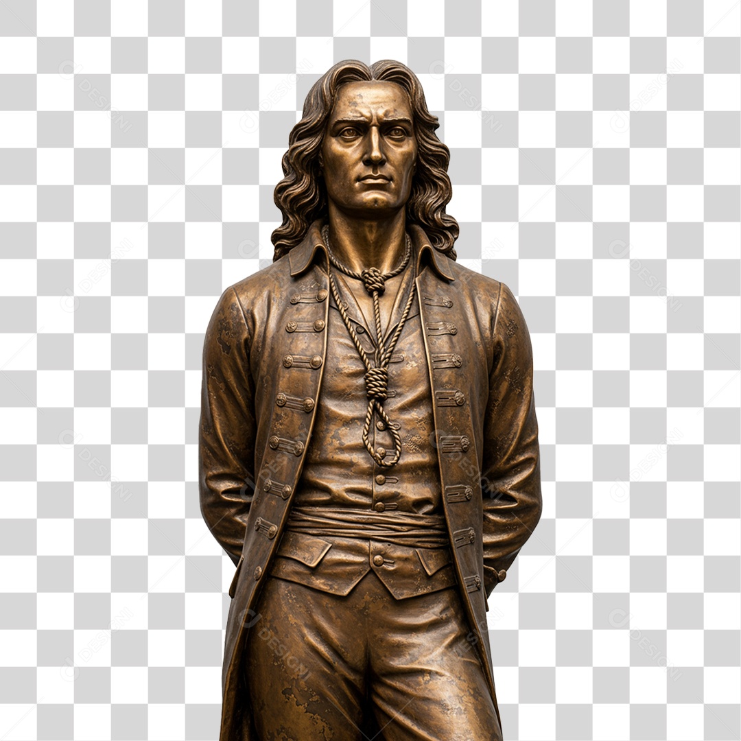 Elemento 3D Estátua de Tiradentes PNG Transparente
