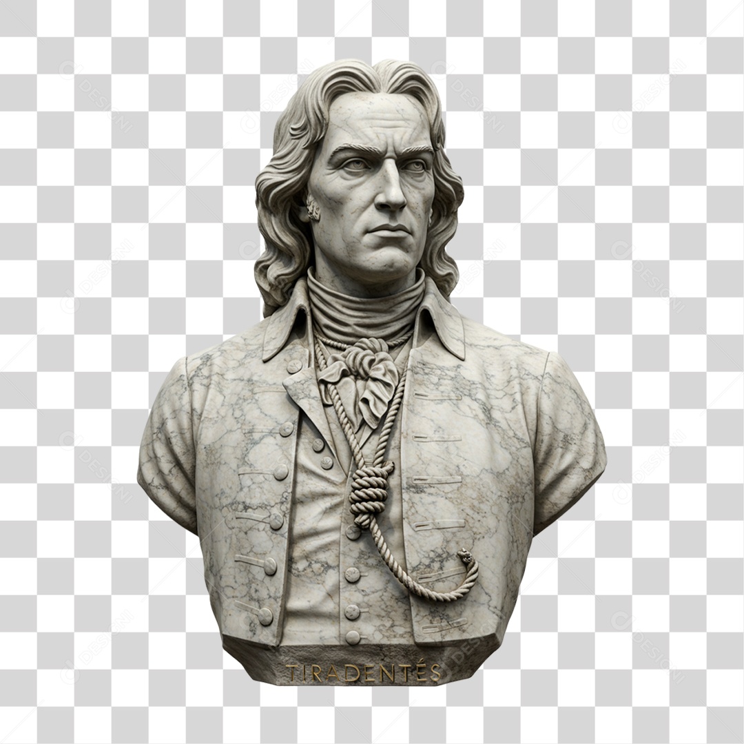 Elemento 3D Estátua de Tiradentes PNG Transparente
