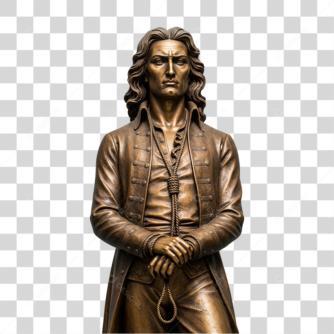 Elemento 3D Estátua de Tiradentes PNG Transparente