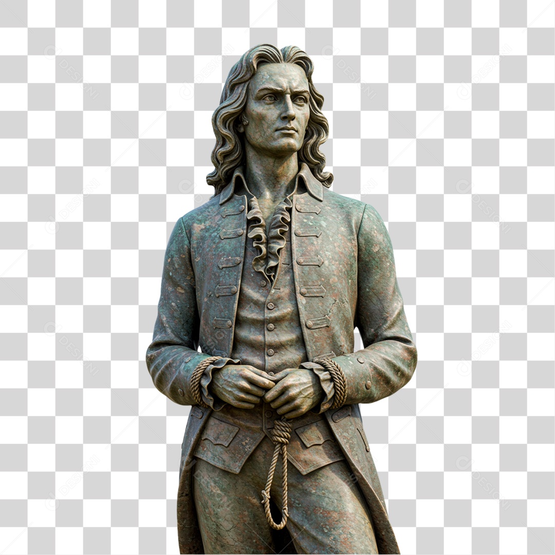 Elemento 3D Estátua de Tiradentes PNG Transparente