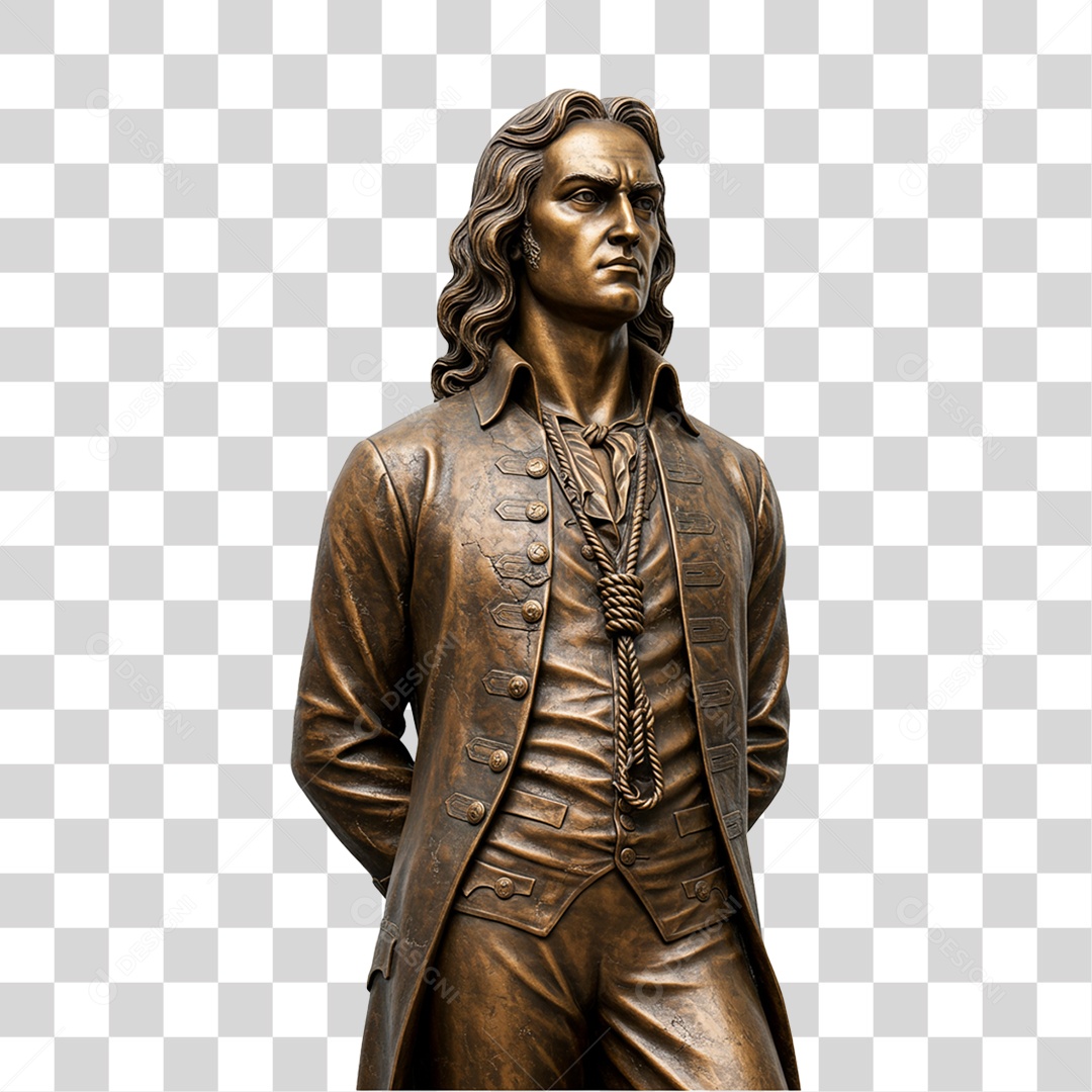 Elemento 3D Estátua de Tiradentes PNG Transparente