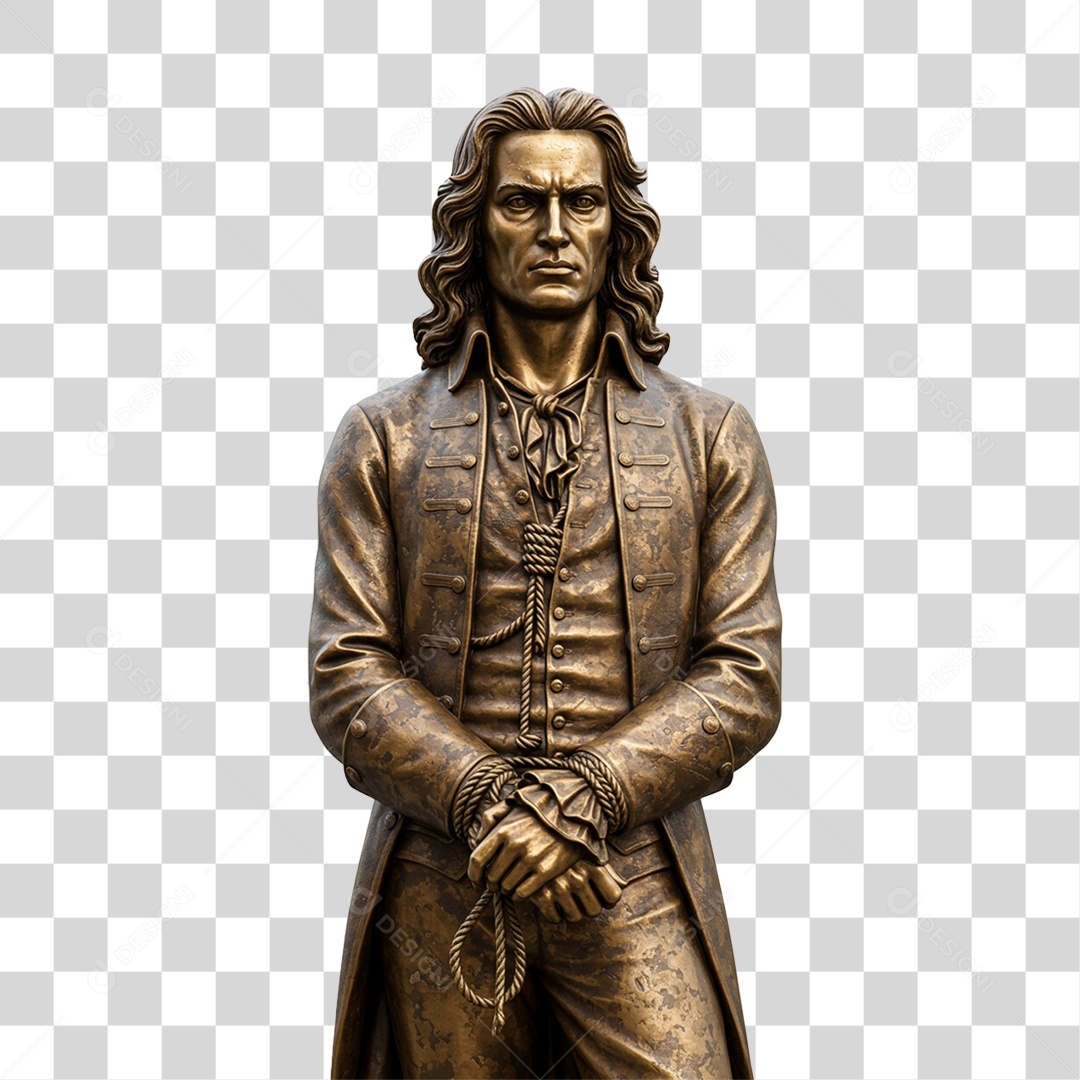 Elemento 3D Estátua de Tiradentes PNG Transparente