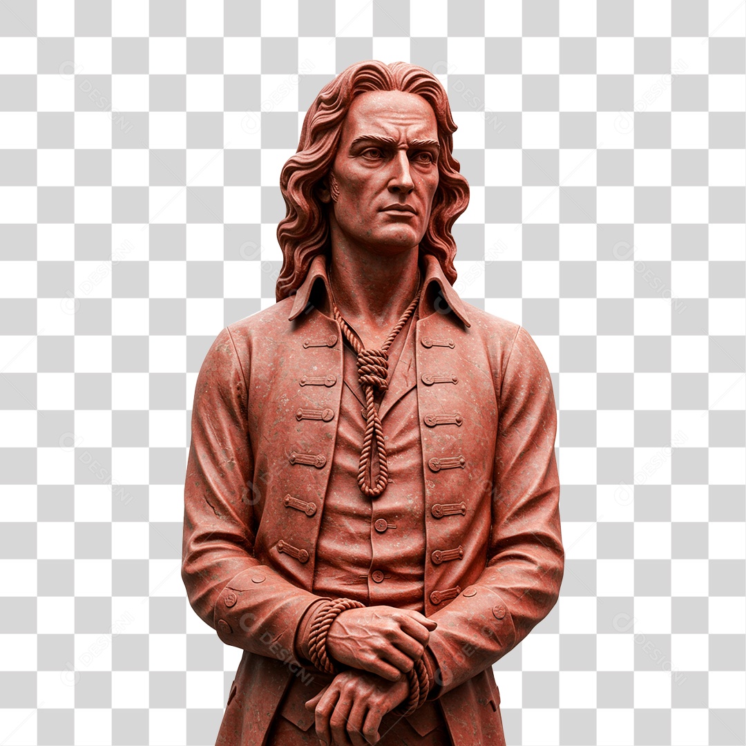 Elemento 3D Estátua de Tiradentes PNG Transparente
