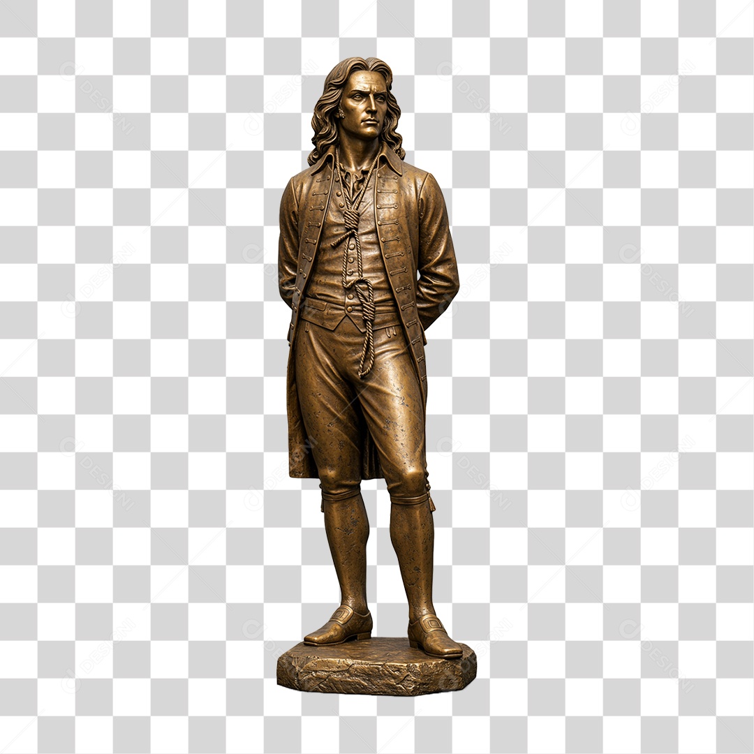 Elemento 3D Estátua de Tiradentes PNG Transparente
