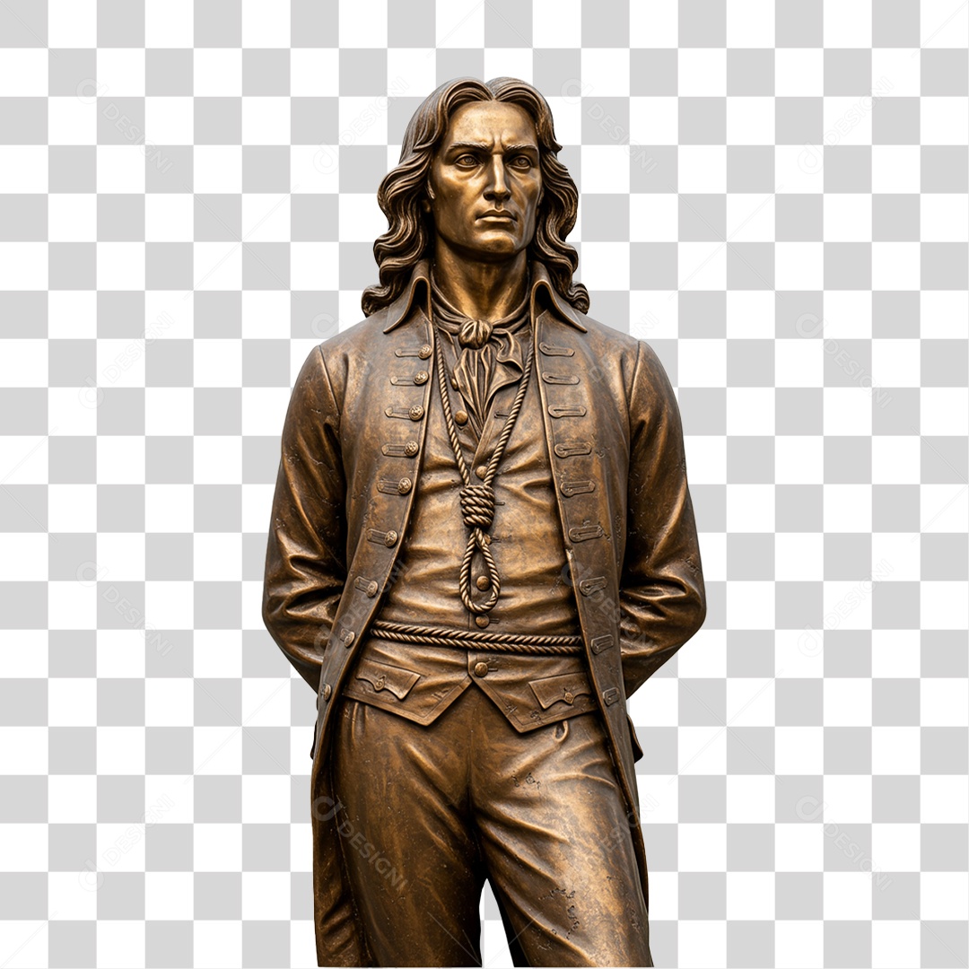 Elemento 3D Estátua de Tiradentes PNG Transparente