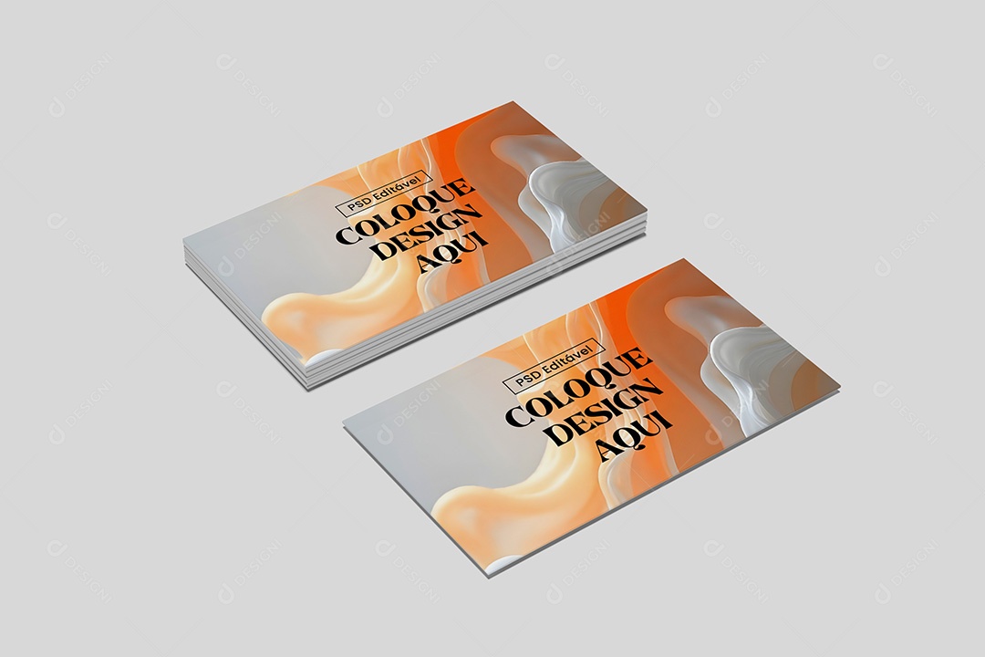 Mockup Cartões de Visita PSD Editável