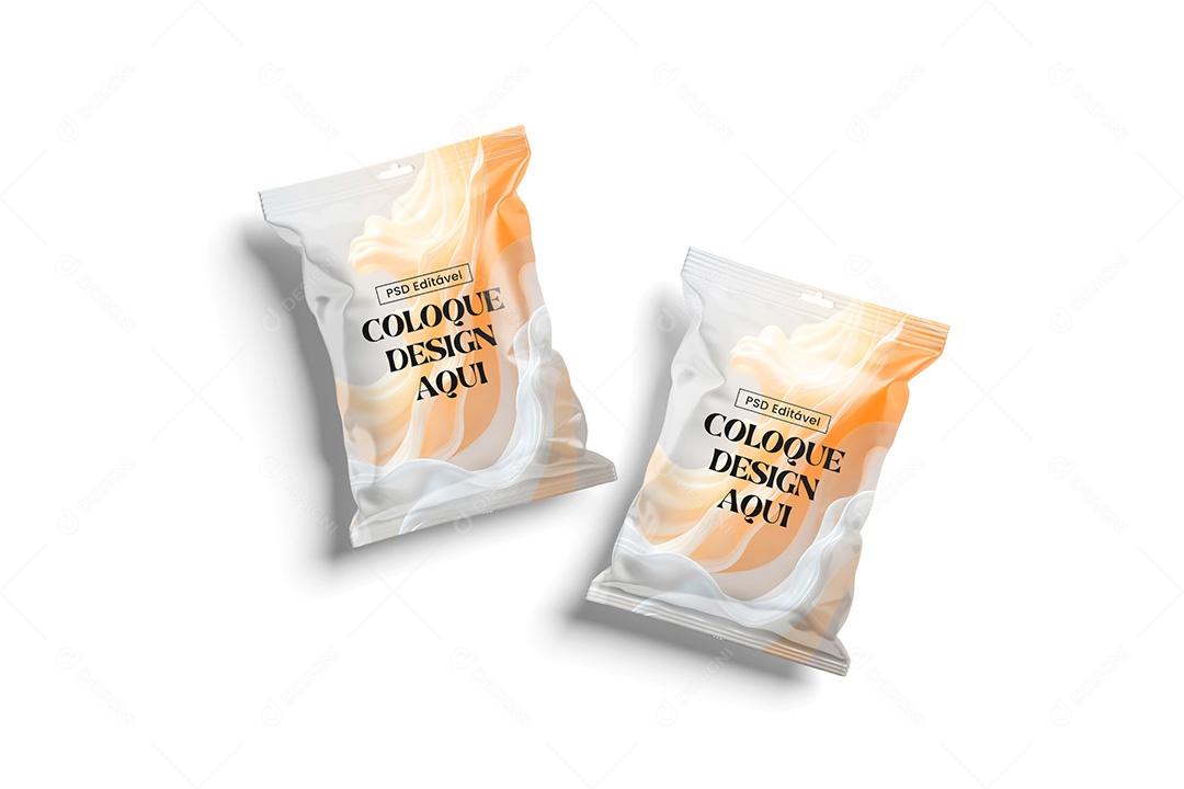 Mockup Embalagens De Alimentos Para Lanches PSD Editável