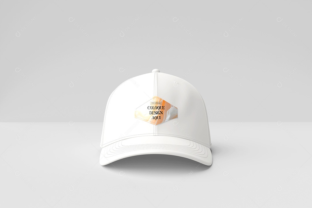 Mockup de Boné Branco PSD Editável