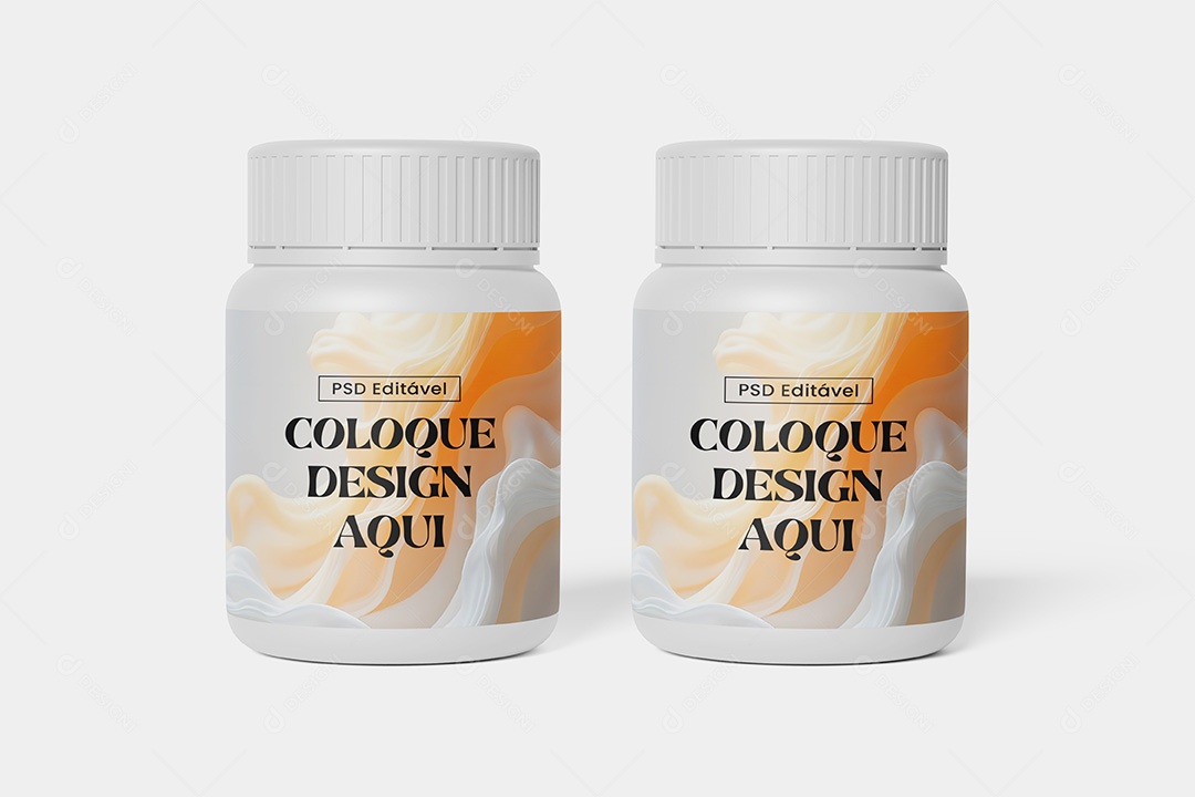Mockup Frascos de Remédios PSD Editável