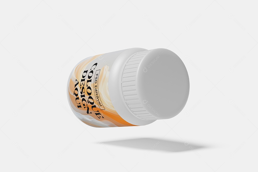 Mockup Frasco de Remédio PSD Editável