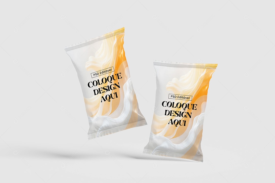 Mockup Embalagens De Alimentos Para Lanches PSD Editável