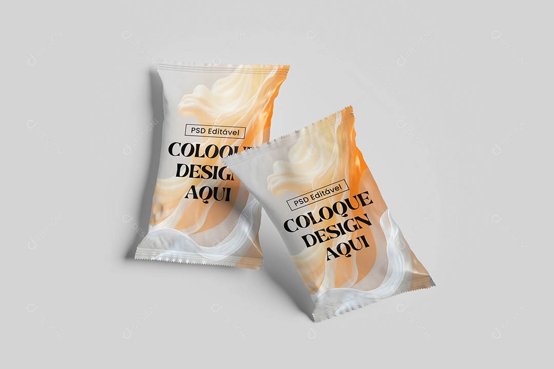 Mockup Embalagens De Alimentos Para Lanches PSD Editável