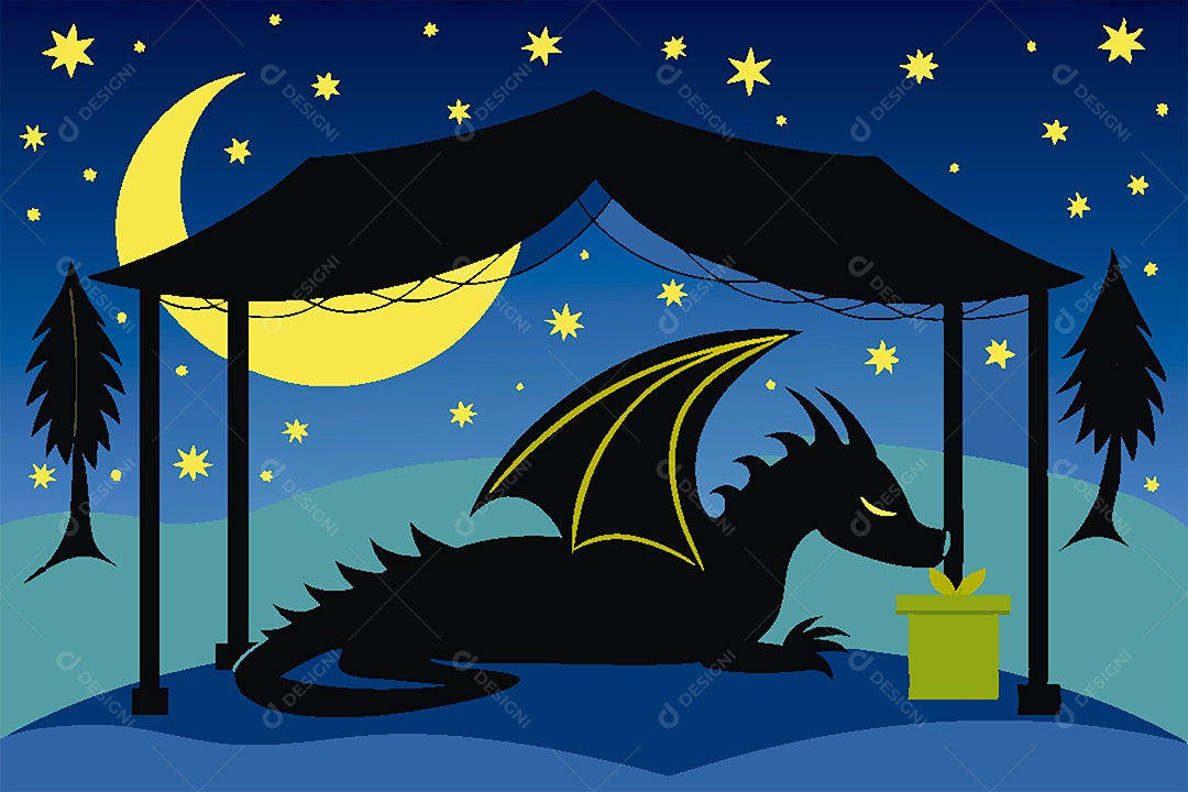 Dragão Ilustração Vetor EPS