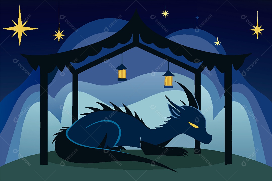 Dragão Ilustração Vetor EPS