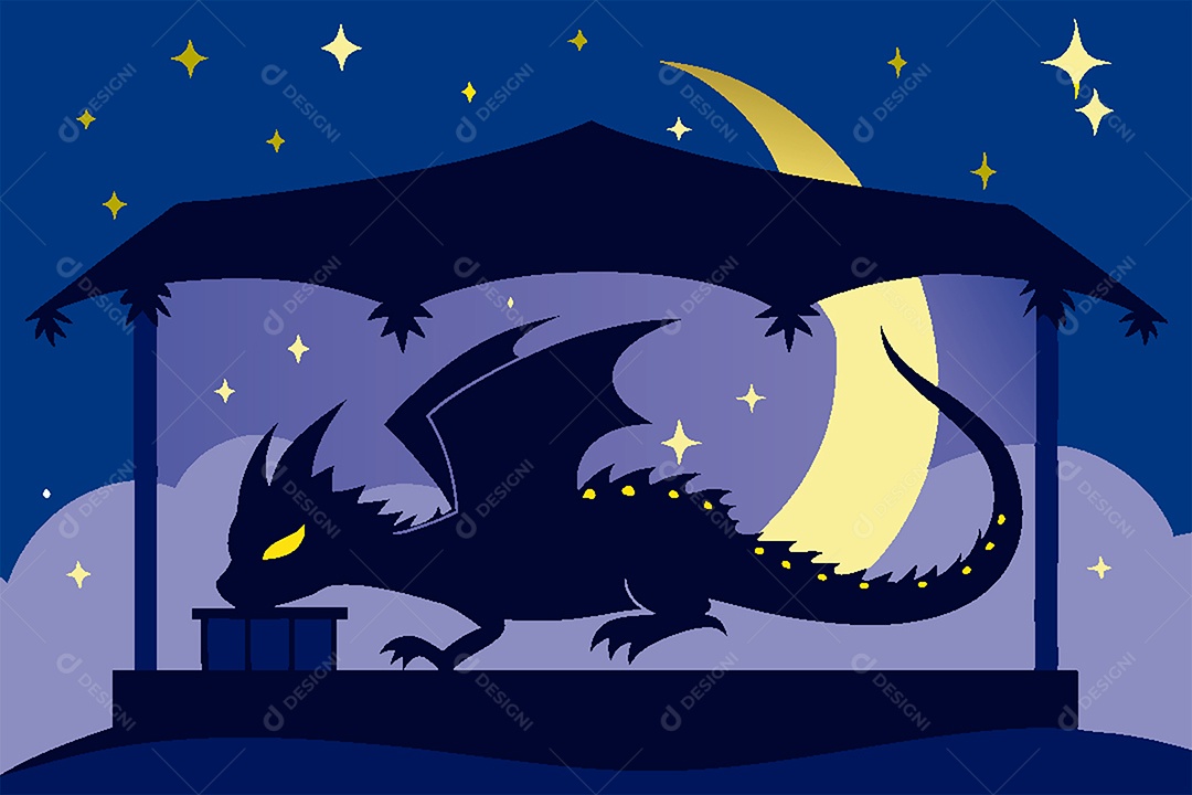 Dragão Ilustração Vetor EPS