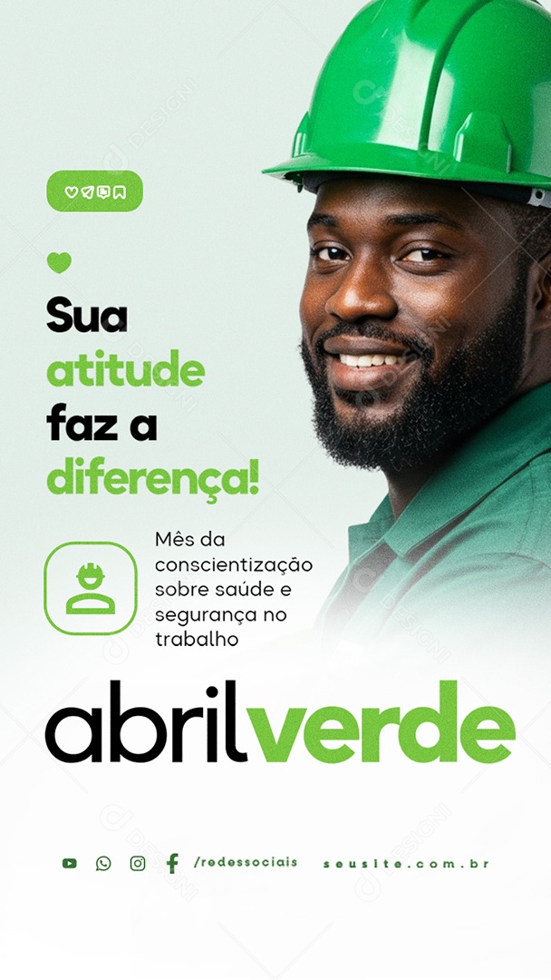 Story Abril Verde Sua Atitude Faz a Diferença Social Media PSD Editável