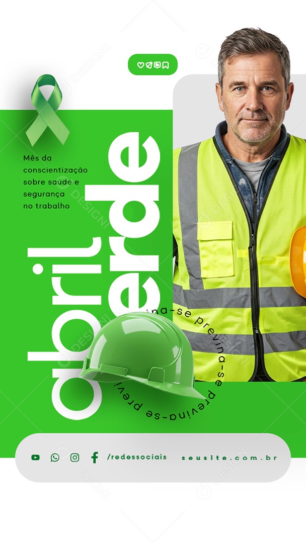 Story Abril Verde Previna-Se Social Media PSD Editável