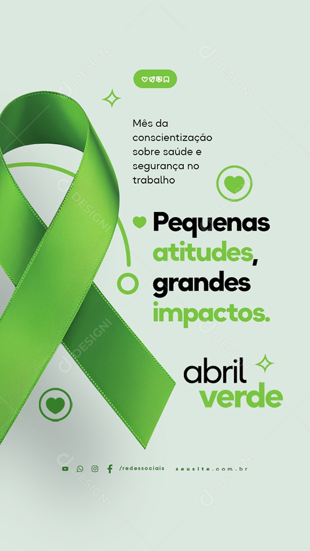 Story Abril Verde Pequenas Atitudes Social Media PSD Editável