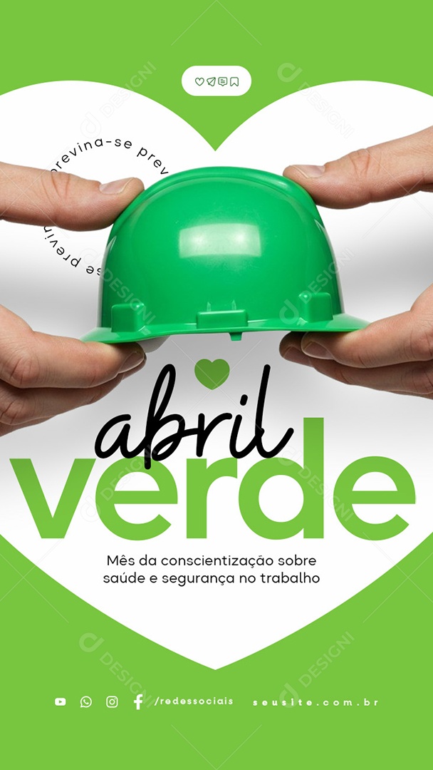 Story Abril Verde Pevina-Se Social  PSD Editável
