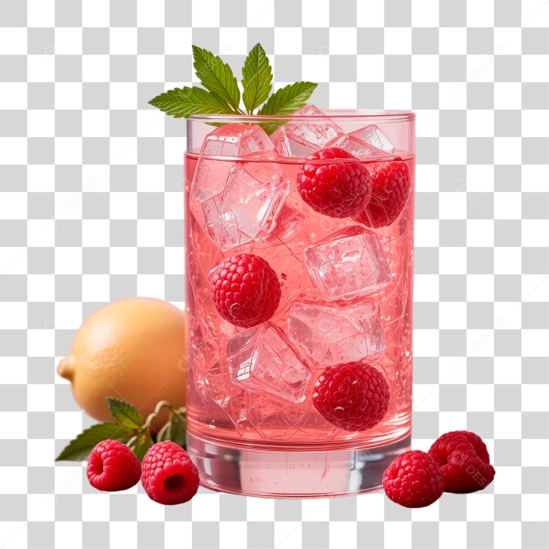 Copo com Pink Lemonade PNG Transparente