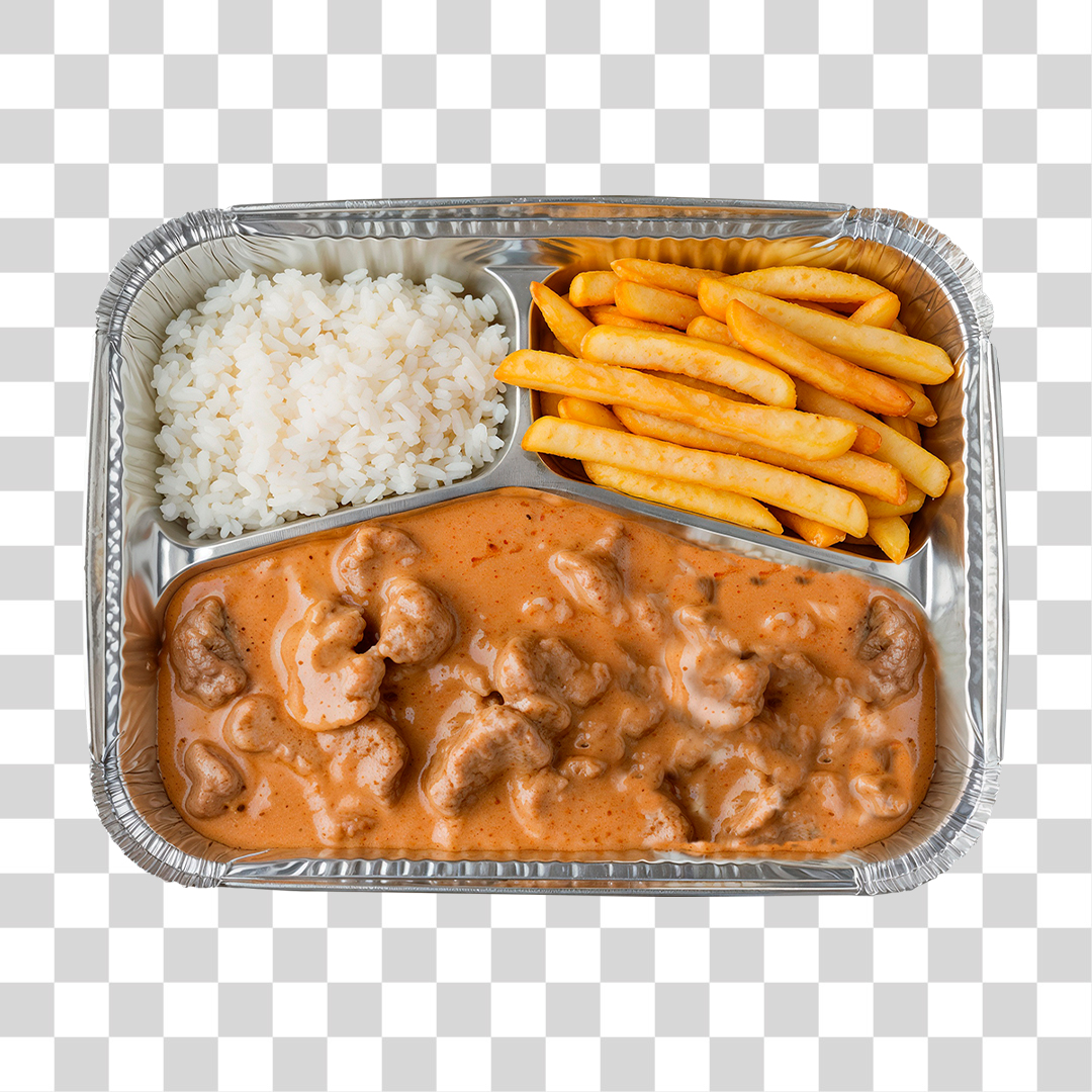 Mamitex Arroz Strogonoff e Batata Frita