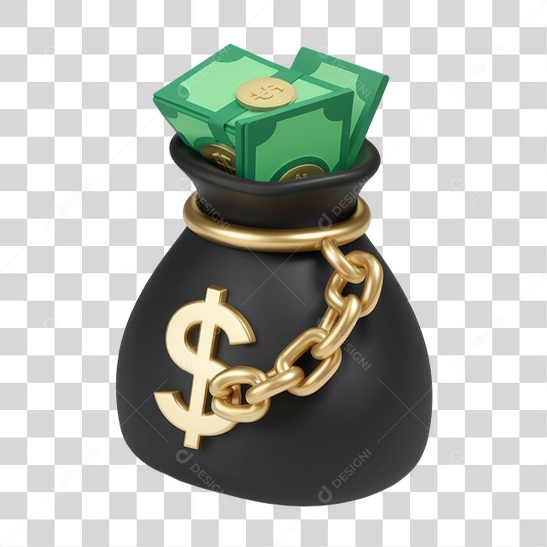 Saco de Dinheiro PNG Transparente