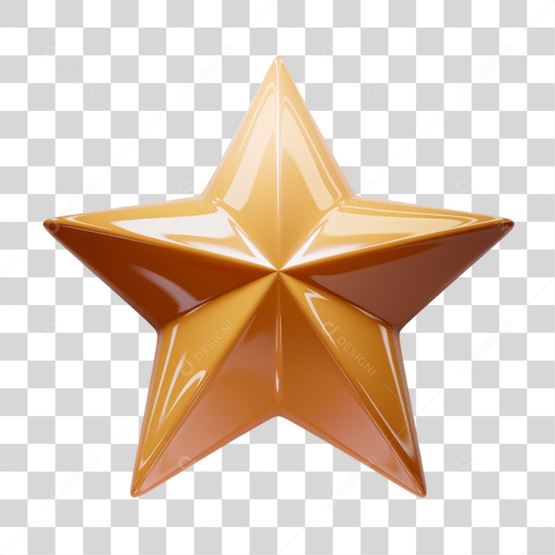 Estrela Dourada PNG Transparente