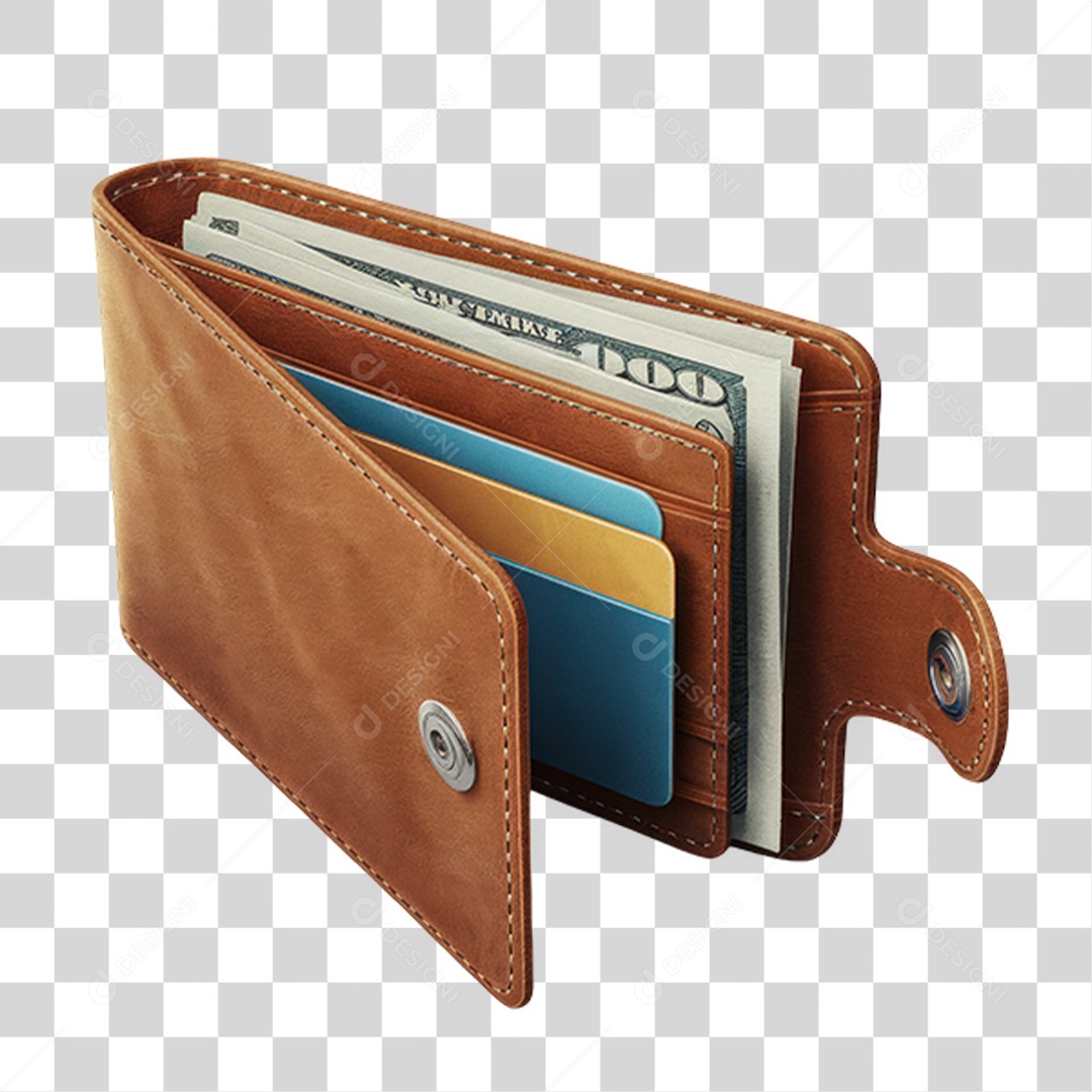 Carteira de Couro PNG Transparente