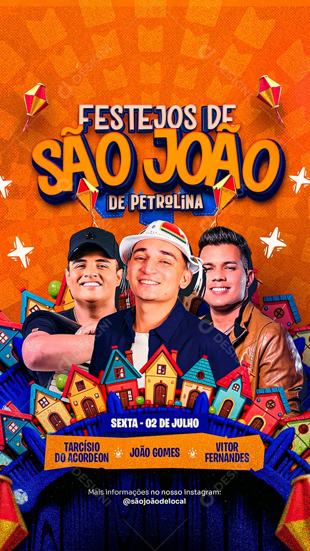 Story Flyer Festejos de São João Social Media PSD Editável